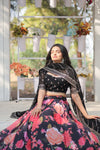 Exquisite Digital Printed Georgette Lehenga Choli Set with Dupatta LW-7110