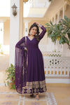 Stunning Faux Blooming Gown with Sequins Embroidered Dupatta LW-9166