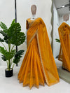 beautiful Designer Saree on Heavy Tibby Silk Fabric KD-536