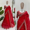 beautiful Designer Saree on Heavy Tibby Silk Fabric KD-536