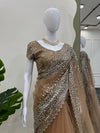 Elegant Designer Saree in Soft Net Fabric with Sequins Work KD-544