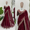 beautiful Designer Saree on Heavy Tibby Silk Fabric KD-536