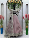 Faux Georgette for a graceful and lightweight drape lehenga choli QRC-241