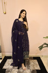 Navy Blue party wear Anarkali gown for women LF-G57