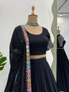 Black color Embroidery & Sequence work Designer Lehenga Choli for Wedding Function QRC-292