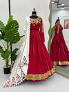 Chinestitch with Real Mirror Work Lehenga choli - QRC-297